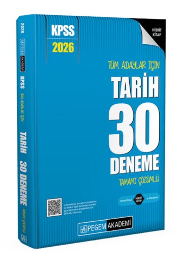 Pegem 2026 KPSS Tarih 30 Deneme Çözümlü Pegem Akademi Yayınları