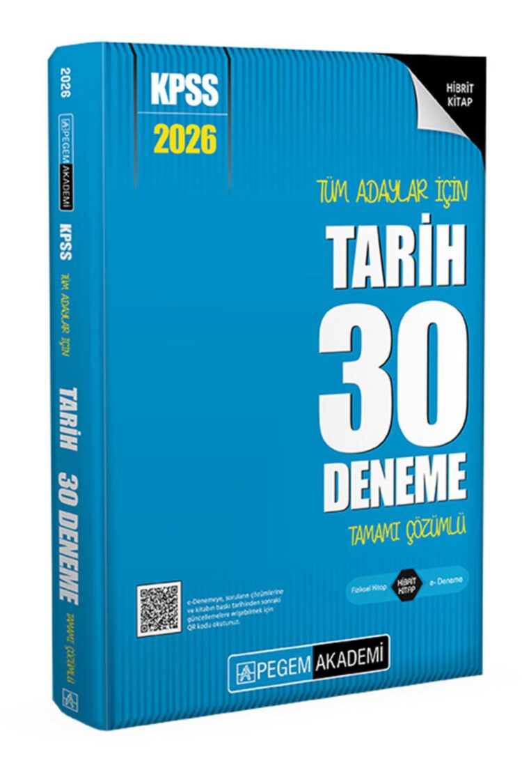 Pegem 2026 KPSS Tarih 30 Deneme Çözümlü Pegem Akademi Yayınları