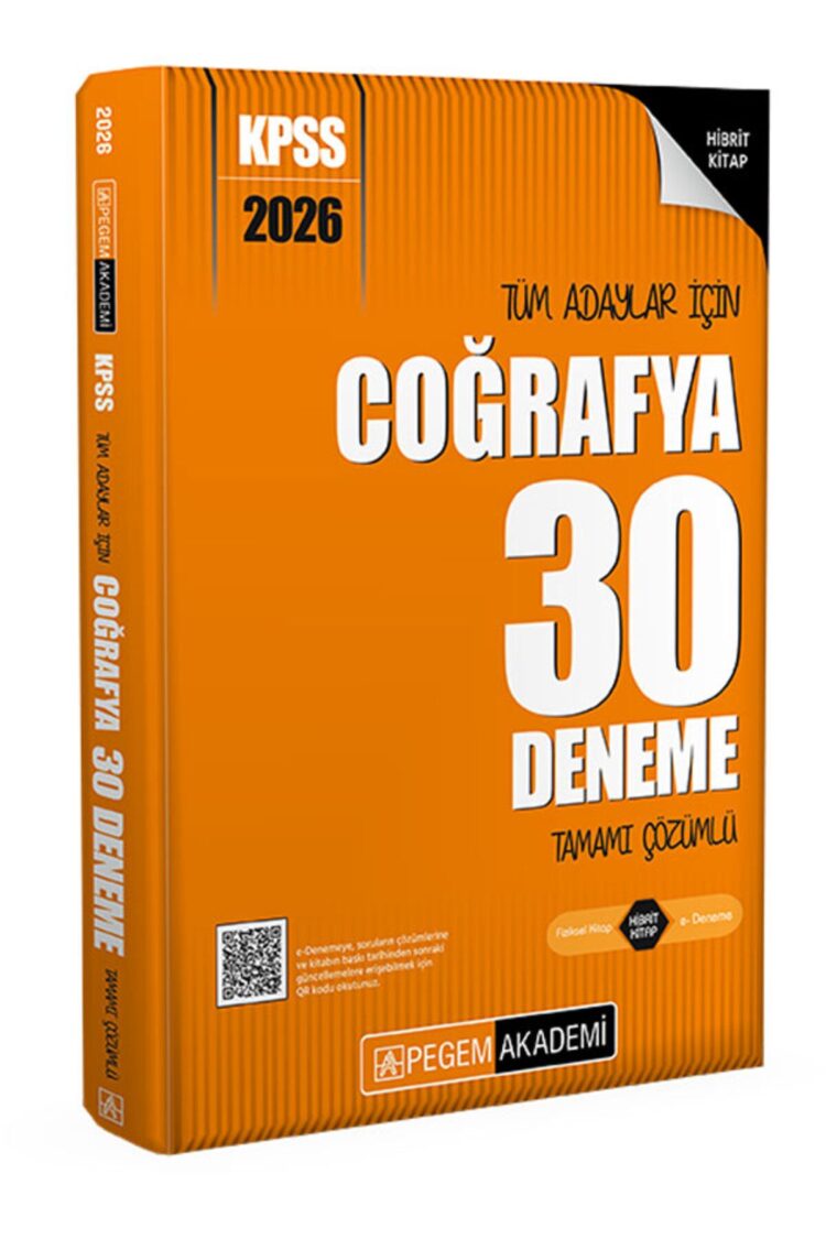 Pegem 2026 KPSS Coğrafya 30 Deneme Çözümlü Pegem Akademi Yayınları