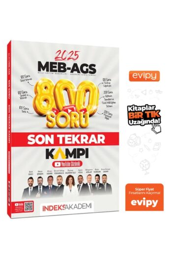 2025 MEB-AGS Tüm Dersler Son Tekrar Kampı 800 Soru Bankası Youtube Video Çözümlü Ayraç Hediyeli