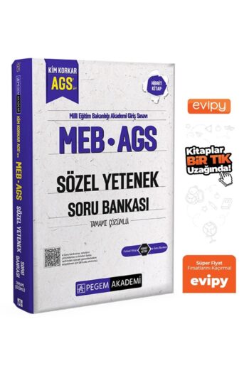 2025 MEB-AGS Sözel Yetenek Soru Bankası Çözümlü Ayraç Hediyeli
