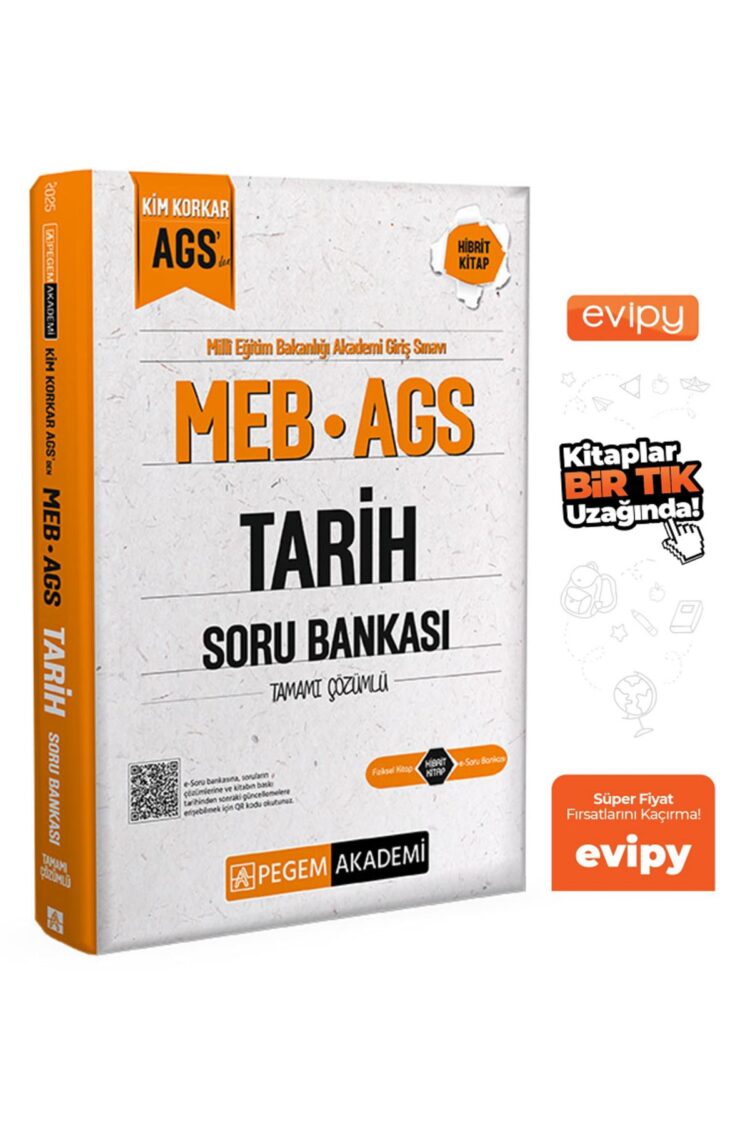 2025 MEB-AGS Tarih Soru Bankası Çözümlü Ayraç Hediyeli