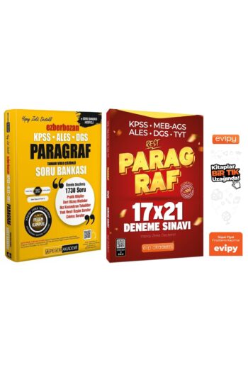 2025 KPSS ALES DGS Paragraf Ezberbozan Soru Bankası + 21 Deneme 2 Kitap Ayraç Hediyeli