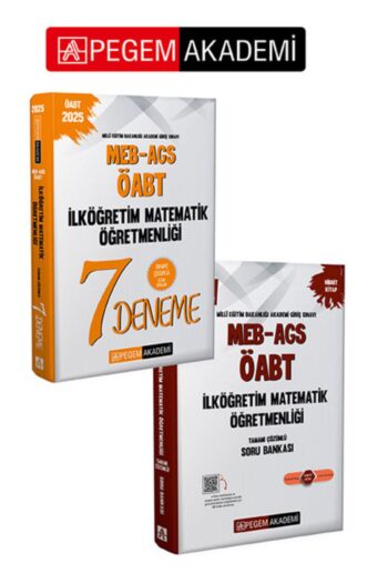 PEGEM AKADEMİ 2025 MEB-AGS-ÖABT İlköğretim Matematik Öğretmenliği Tamamı Çözümlü 7 Deneme + 2025 MEB