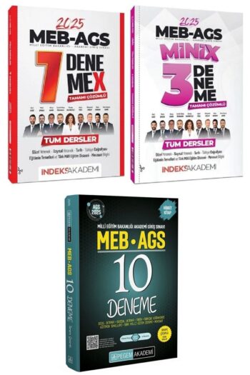 Pegem + İndeks 2025 MEB-AGS 10+10 Deneme 3 lü Set Pegem + İndeks Akademi Yayınları