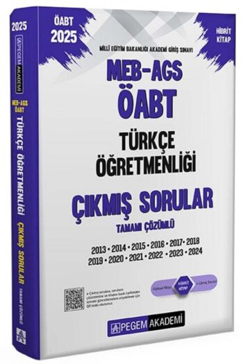 Pegem 2025 ÖABT MEB-AGS Türkçe Çıkmış Sorular Çözümlü Pegem Akademi Yayınları