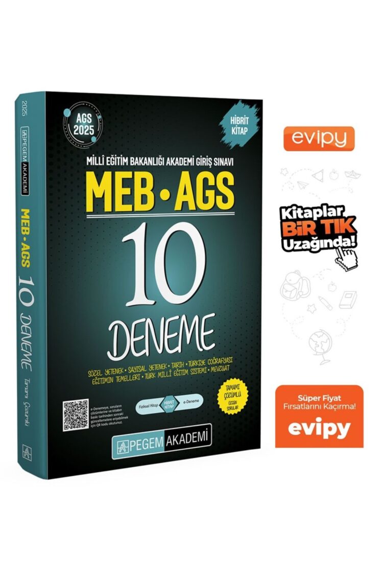 2025 MEB-AGS 10 Deneme Çözümlü Ayraç Hediyeli