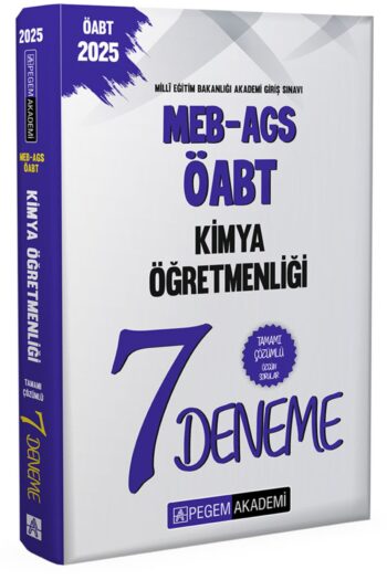 2025 MEB-AGS-ÖABT Kimya Öğretmenliği Tamamı Çözümlü 7 Deneme