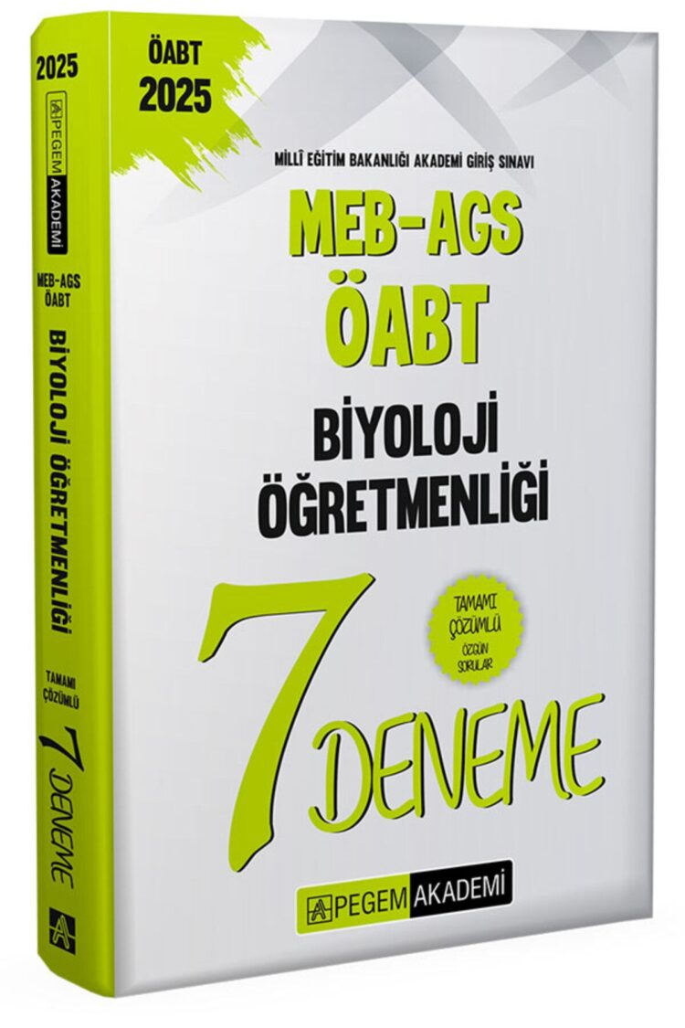 2025 MEB-AGS-ÖABT Biyoloji Öğretmenliği Tamamı Çözümlü 7 Deneme