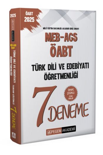 2025 MEB-AGS-ÖABT Türk Dili Ve Edebiyatı Öğretmenliği Tamamı Çözümlü 7 Deneme