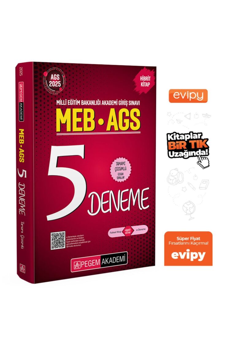 2025 MEB-AGS Genel 5 Deneme Çözümlü Ayraç Hediyeli