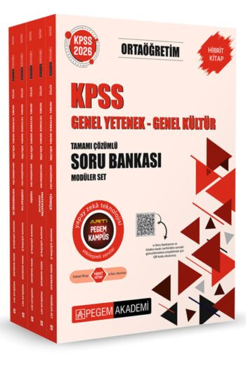 2026 Kpss Ortaöğretim Soru Bankası Modüler Set Genel Yetenek Genel Kültür Tamamı Çözümlü (5 KİTAP)