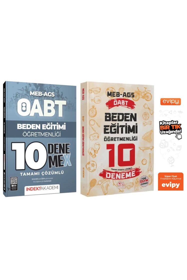 2025 ÖABT MEB-AGS Beden Eğitimi Öğretmenliği DenemeX 20 Deneme 2 Kitap Ayraç Hediyeli