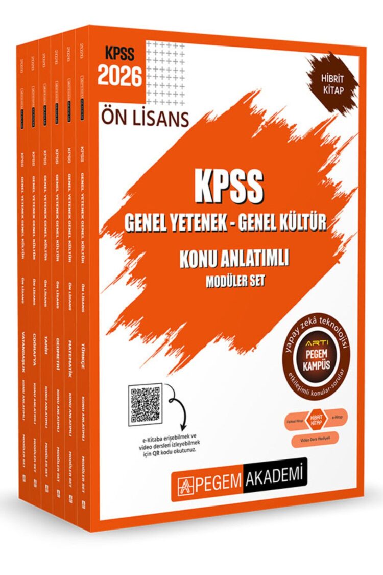 2026 Kpss Ön Lisans Konu Anlatımlı Modüler Set Genel Yetenek Genel Kültür (6 KİTAP)