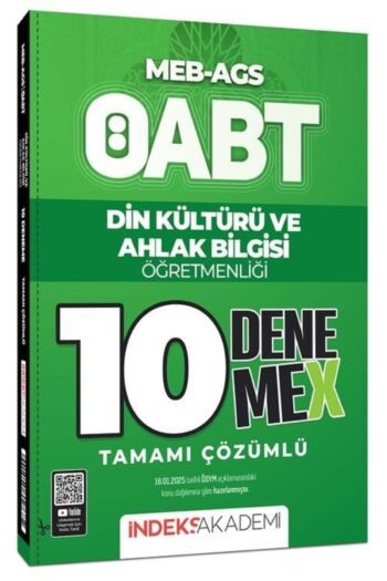 İndeks Akademi 2026 ÖABT MEB-AGS Din Kültürü ve Ahlak Bilgisi 10 DenemeX Çözümlü İndeks Akademi Yayı