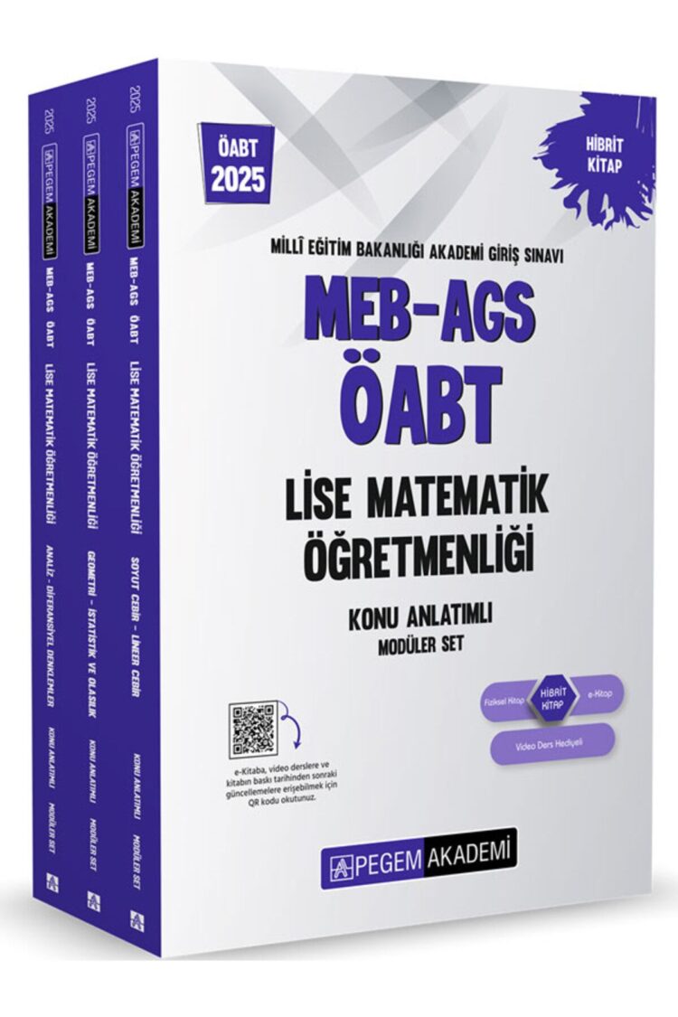2025 MEB-AGS-ÖABT Lise Matematik Öğretmenliği Konu Anlatımlı (3 kitap)