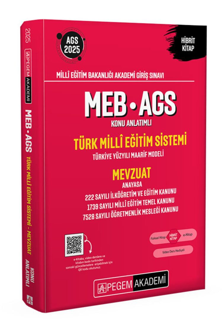 2025 MEB-AGS Konu Anlatımlı  Türk Milli Eğitim Sistemi-Mevzuat