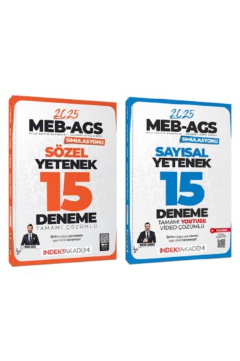 İndeks Akademi 2025 MEB-AGS Simülasyonu Sayısal + Sözel Yetenek 30 Deneme 2 li Set - Berk Ekici, Met