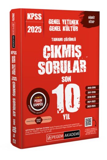 2025 KPSS Genel Yetenek Genel Kültür Tamamı Çözümlü Çıkmış Sorular Son 10 Yıl