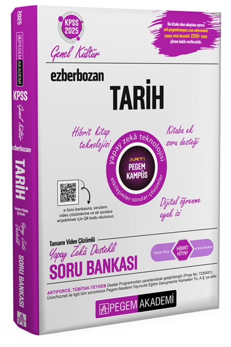 2025 KPSS Tarih Ezberbozan Soru Bankası Tamamı Çözümlü Pegem Akademi