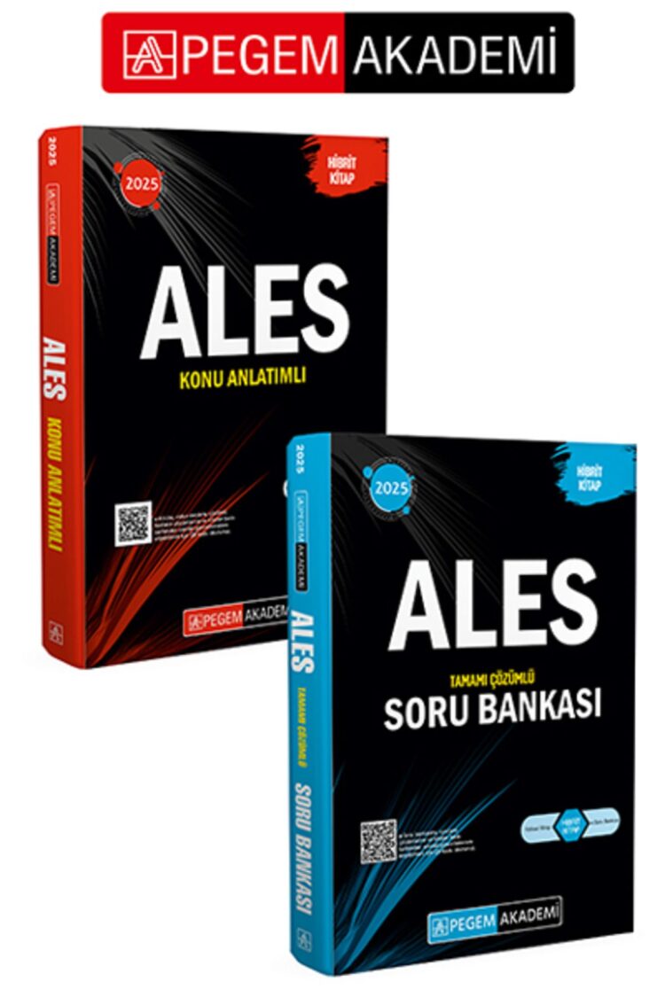 Pegem Akademi 2025 Ales Konu Anlatımlı + 2025 ALES Tamamı Çözümlü Soru Bankası (2.Kitap)