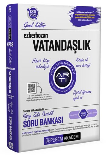 Pegem 2025 KPSS Vatandaşlık Ezberbozan Soru Bankası Video Çözümlü Pegem Akademi Yayınları