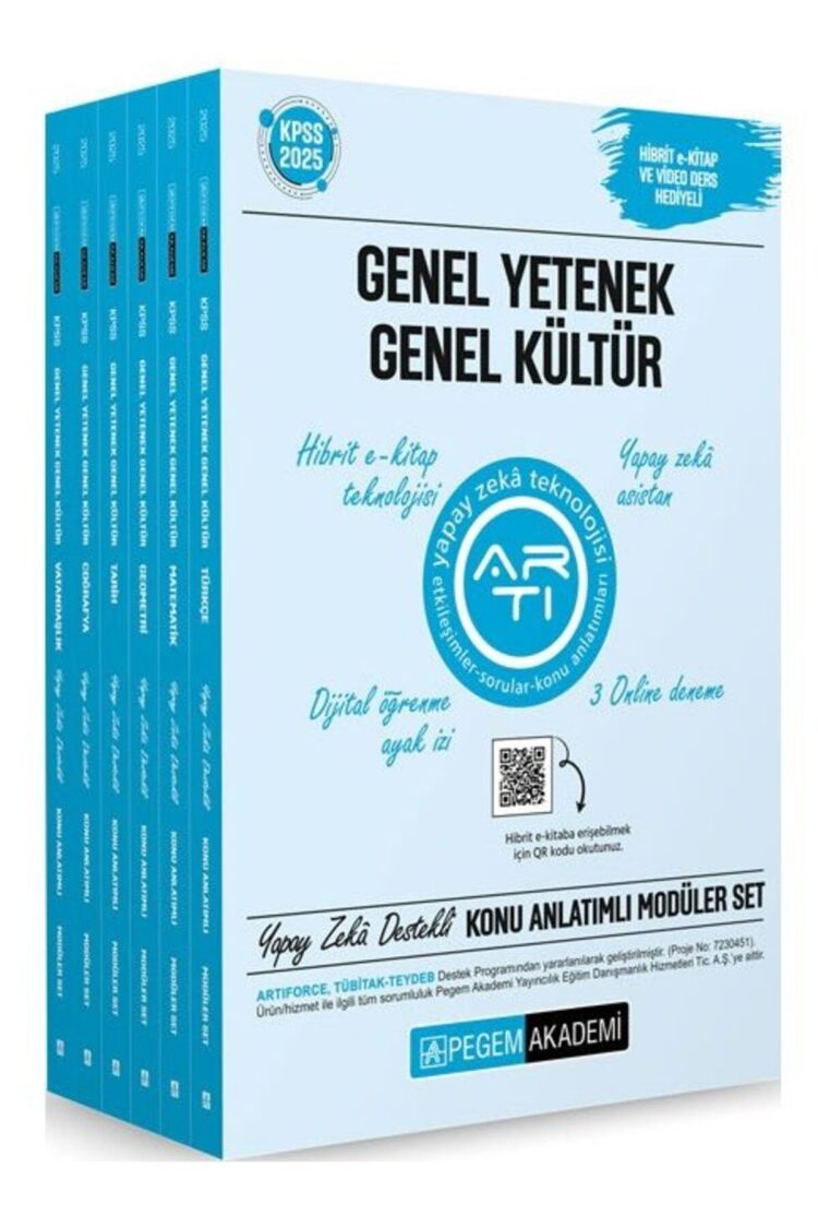 Pegem 2025 KPSS Genel Yetenek Genel Kültür Konu Anlatımlı Modüler Set Pegem Akademi Yayınları
