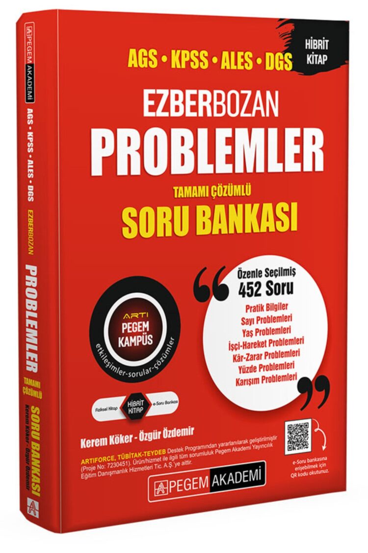 AGS KPSS ALES DGS Ezberbozan Problemler Tamamı Çözümlü Soru Bankası