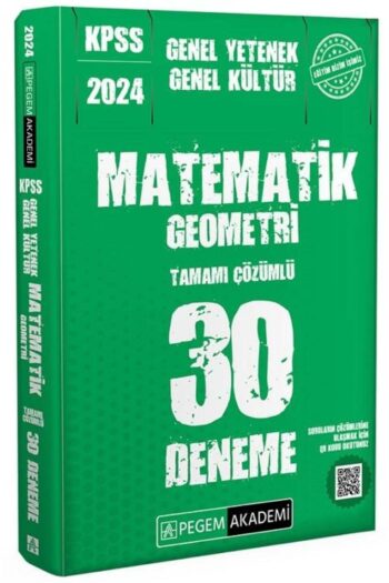 2024 KPSS Genel Kültür Genel Yetenek Matematik-Geometri 30 Deneme