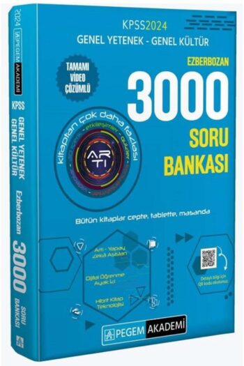 SÜPER FİYAT - Pegem 2024 KPSS Genel Yetenek Genel Kültür EZBERBOZAN 3000 Soru Bankası Pegem Akademi