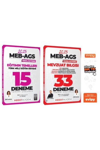 2025 MEB-AGS Eğitimin Temelleri + Mevzuat Bilgisi 48 Deneme Çözümlü 2 Kitap Zeynep Salman, Emrah Vah