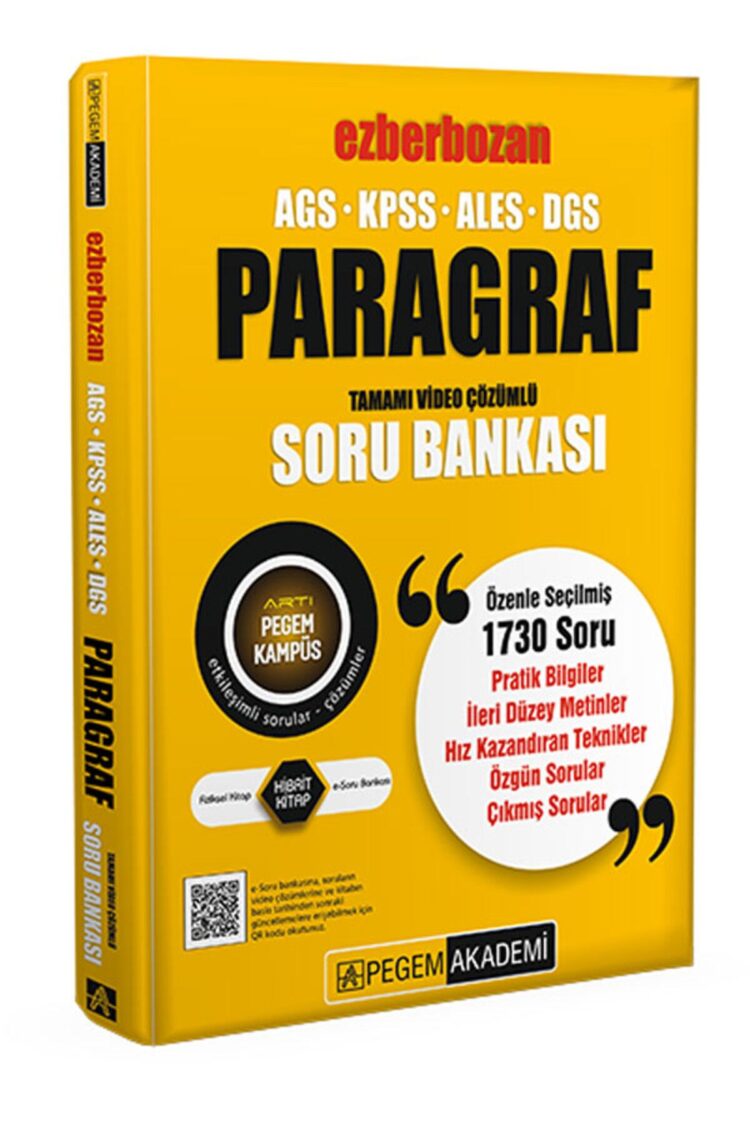 AGS-KPSS-ALES-DGS Ezberbozan Paragraf Tamamı Video Çözümlü Soru Bankası