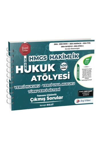 Hukuk Atölyesi Hakimlik HMGS Hukuk Mesleklerine Giriş Sınavı Vergi Hukuku Çıkmış Sorular Kenan Bulut