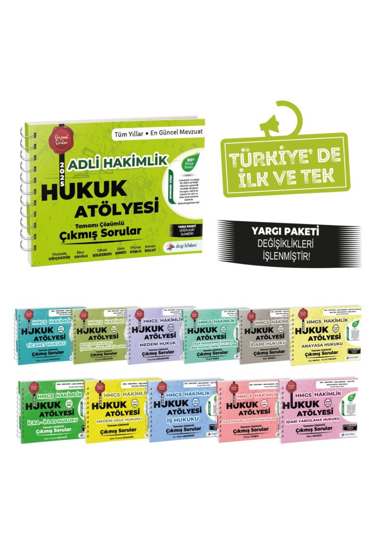 Hukuk Atölyesi Adli Hakimlik Tamamı Çözümlü Orijinal Çıkmış Sorular Seti