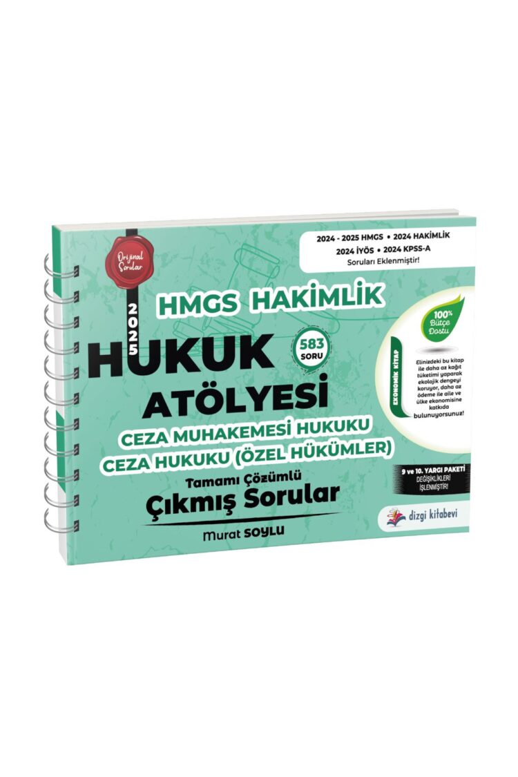 Hukuk Atölyesi Hakimlik HMGS Ceza Hukuku Özel Hükümler, CMK Tamamı Çözümlü Çıkmış Sorular Murat Soyl