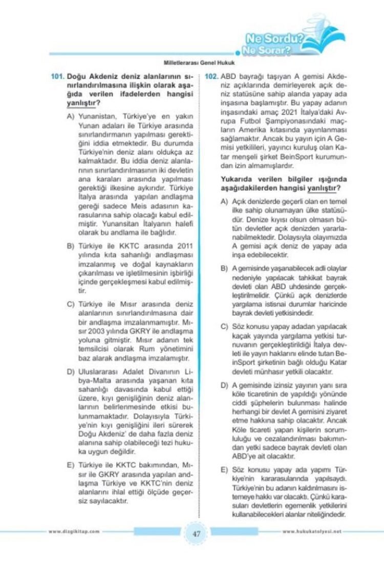 Hukuk Atölyesi HMGS Hakimlik Ne Sordu Ne Sorar Milletlerarası Genel Özel Hukuk Çözümlü Soru Bankası - Görsel 3