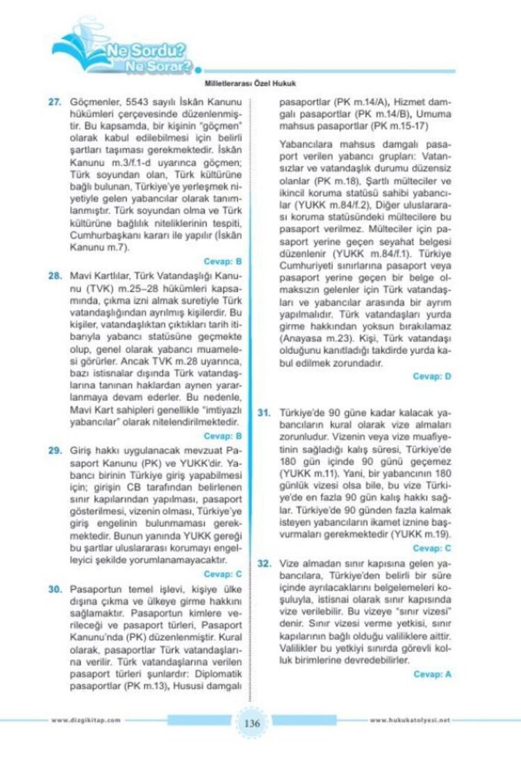 Hukuk Atölyesi HMGS Hakimlik Ne Sordu Ne Sorar Milletlerarası Genel Özel Hukuk Çözümlü Soru Bankası - Görsel 5