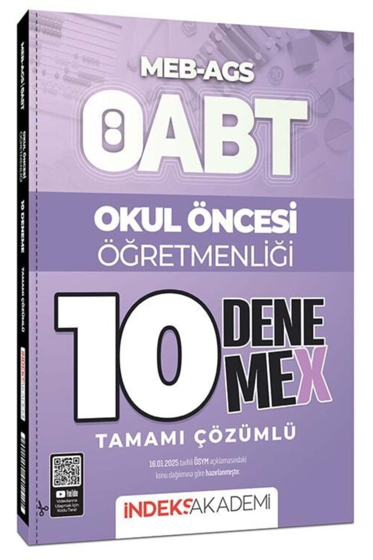 İndeks Akademi 2026 ÖABT MEB-AGS Okul Öncesi Öğretmenliği 10 DenemeX Çözümlü İndeks Akademi Yayıncıl
