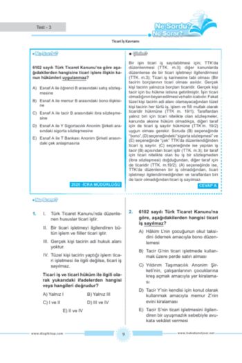 Alternative view of Hukuk Atölyesi İcra Müdürlüğü Ne Sordu Ne Sorar Ticaret Hukuku Tamamı Çözümlü Soru Bankası