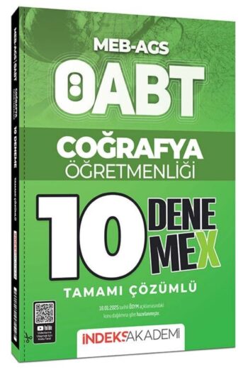 İndeks Akademi 2026 ÖABT MEB-AGS Coğrafya Öğretmenliği 10 DenemeX Çözümlü İndeks Akademi Yayıncılık
