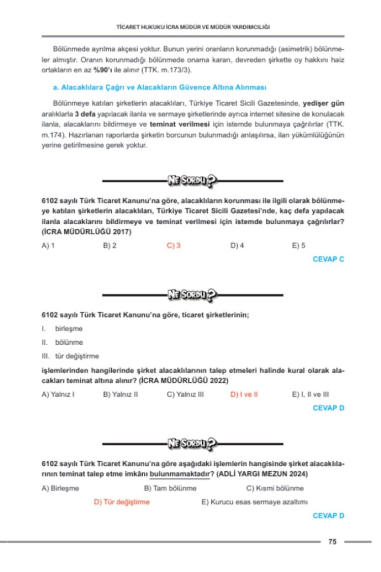 Hukuk Atölyesi İcra Müdürlüğü Çıkmış Soru Örnekli Ticaret Hukuku Ders Notları Dr. Okan Yıldırım - Görsel 3