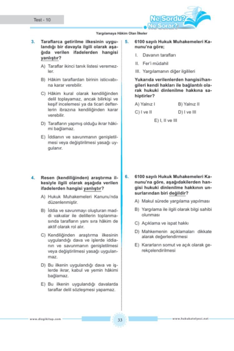 Hukuk Atölyesi İcra Müdürlüğü Ne Sordu Ne Sorar Medeni Usul Hukuku Çözümlü Soru Bankası - Görsel 3