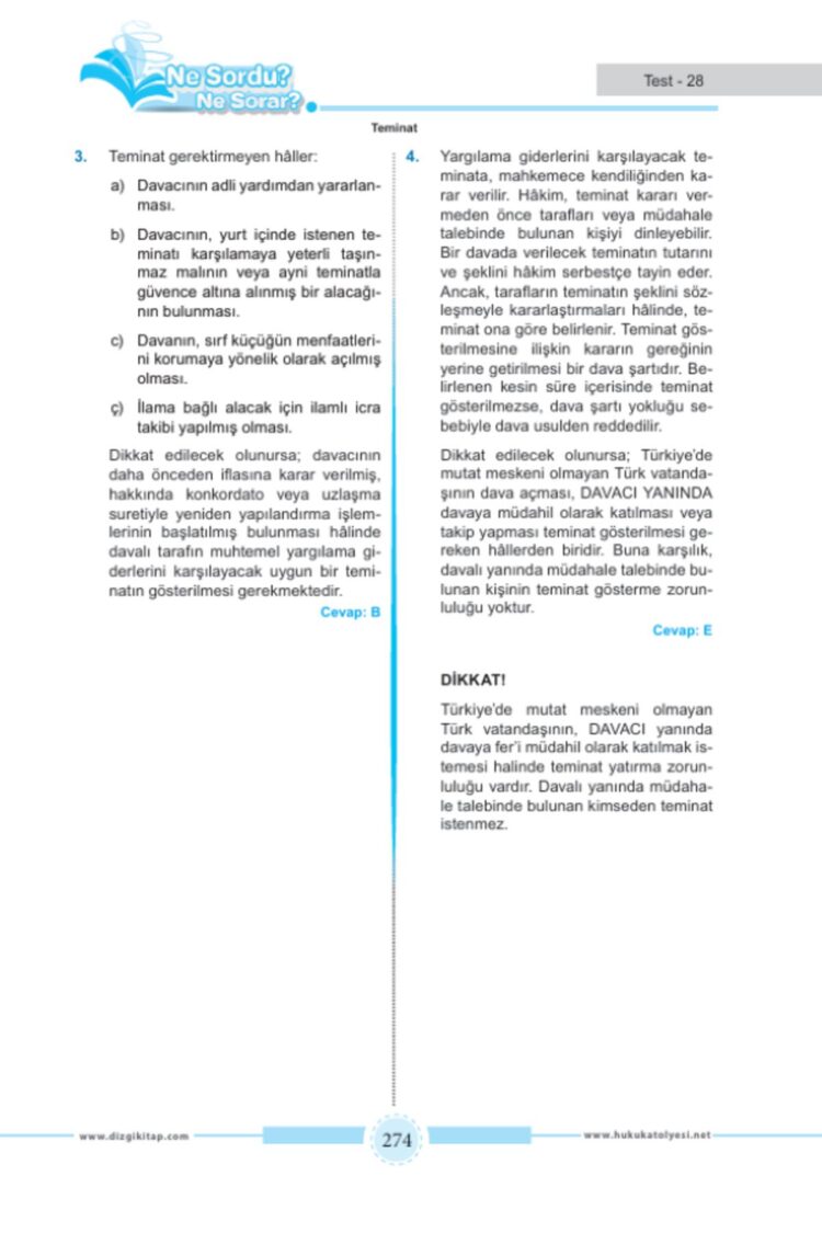 Hukuk Atölyesi İcra Müdürlüğü Ne Sordu Ne Sorar Medeni Usul Hukuku Çözümlü Soru Bankası - Görsel 5