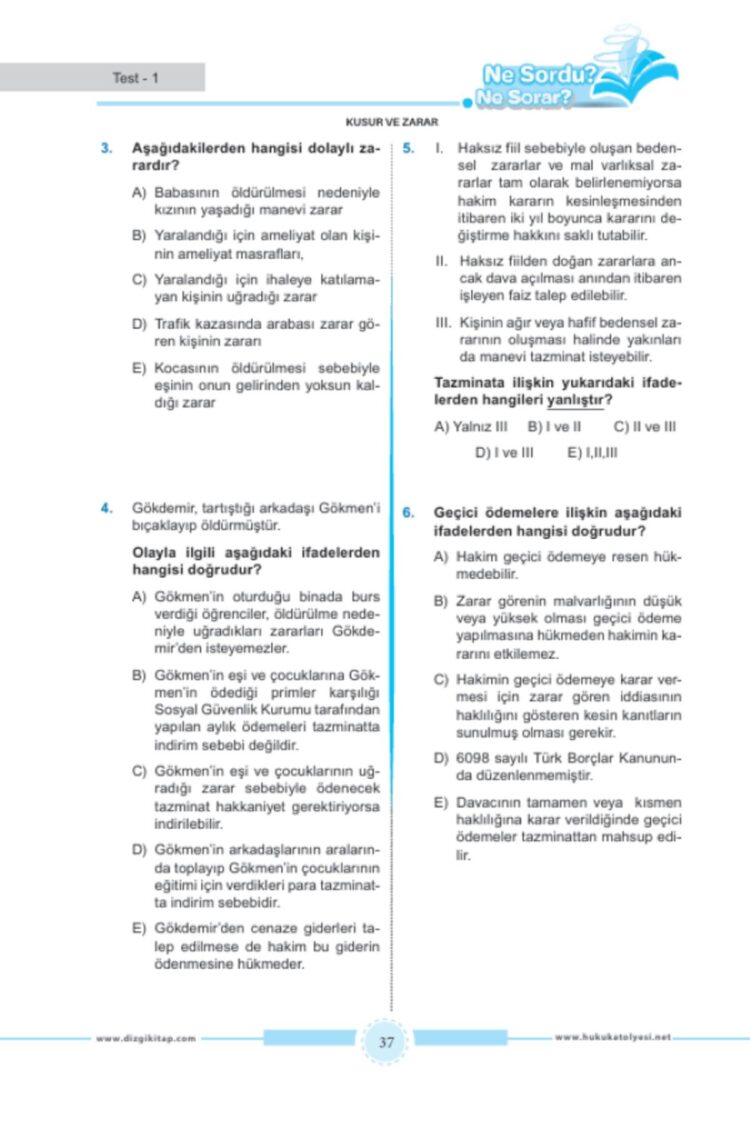 Hukuk Atölyesi İcra Müdürlüğü Ne Sordu Ne Sorar Borçlar Hukuku Tamamı Çözümlü Soru Bankası - Görsel 3