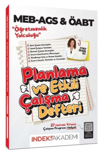 İndeks Akademi 2025 MEB-AGS ÖABT Planlama ve Etkili Çalışma Defteri - Zeynep Salman İçli İndeks Akad