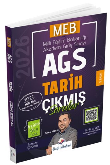 2026 MEB-AGS Tarih Çıkmış Sorular Çözümlü - Selami Yalçın Dizgi Kitap