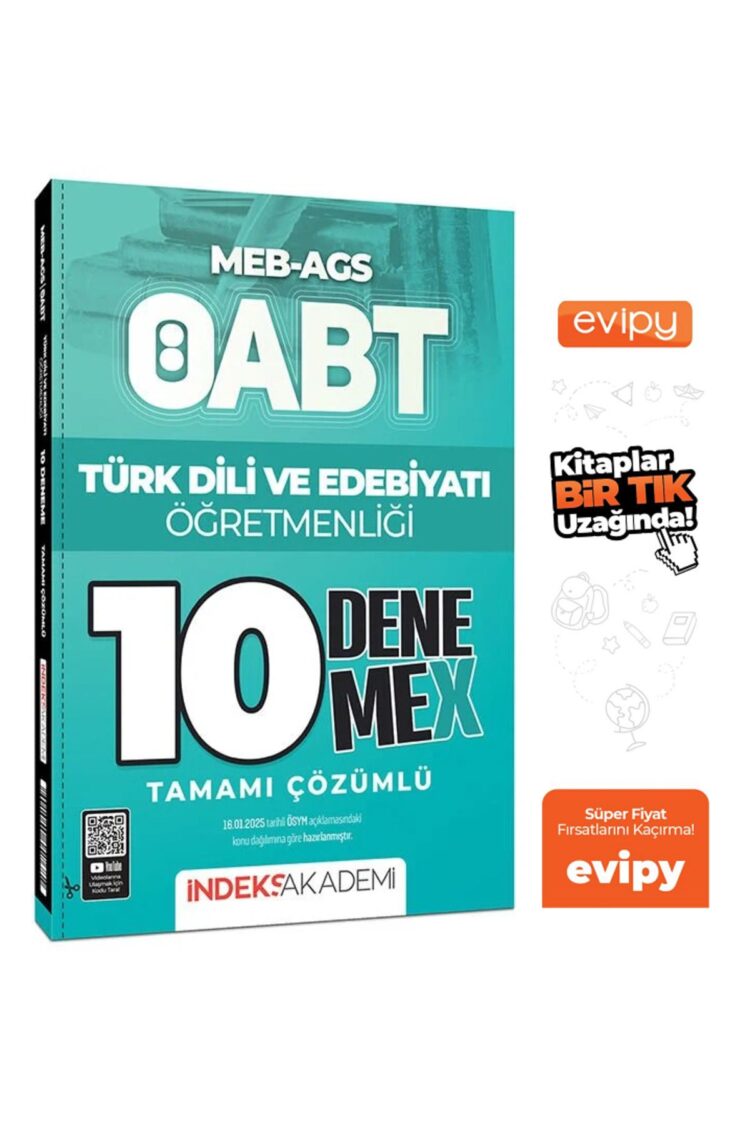 2025 ÖABT MEB-AGS Türk Dili ve Edebiyatı Öğretmenliği 10 DenemeX Çözümlü Ayraç Hediyeli