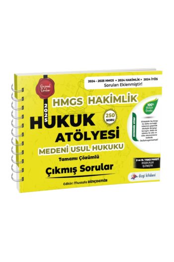 Hukuk Atölyesi Hakimlik HMGS Medeni Usul Hukuku Tamamı Çözümlü Çıkmış Sorular Mustafa Dinçdemir