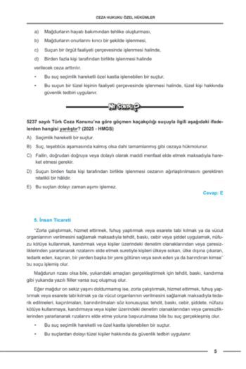 Alternative view of Hukuk Atölyesi Hakimlik HMGS Çıkmış Soru Örnekli Ceza Hukuku Özel Hükümler Ders Notları Murat Soylu