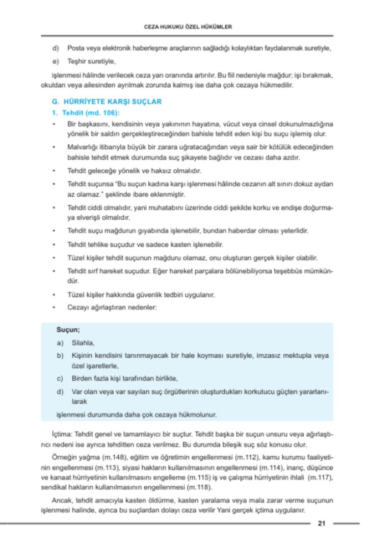 Hukuk Atölyesi Hakimlik HMGS Çıkmış Soru Örnekli Ceza Hukuku Özel Hükümler Ders Notları Murat Soylu - Görsel 3